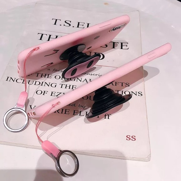 Cute piggy phone case with hold & rope - Picture 5 of 7